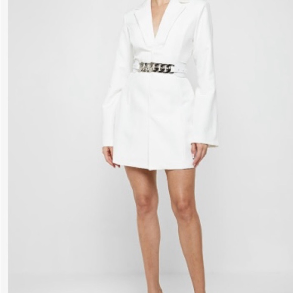 Maniere De Voir White Midi Dress